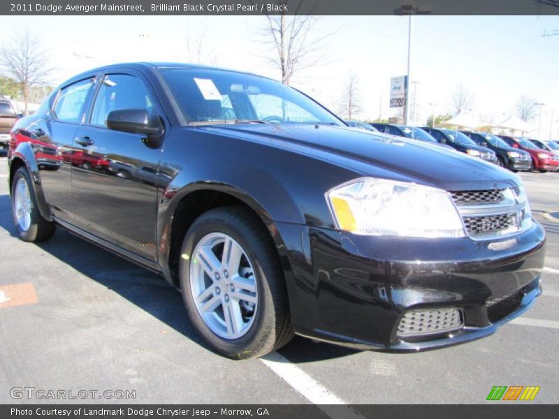 Brilliant Black Crystal Pearl / Black 2011 Dodge Avenger Mainstreet