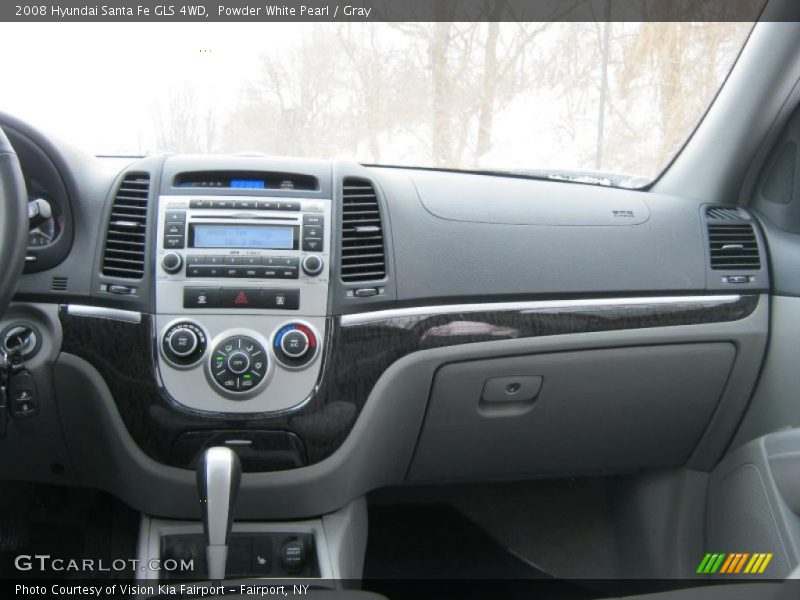 Powder White Pearl / Gray 2008 Hyundai Santa Fe GLS 4WD