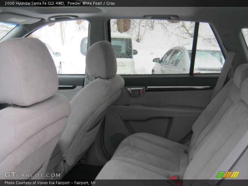 Powder White Pearl / Gray 2008 Hyundai Santa Fe GLS 4WD