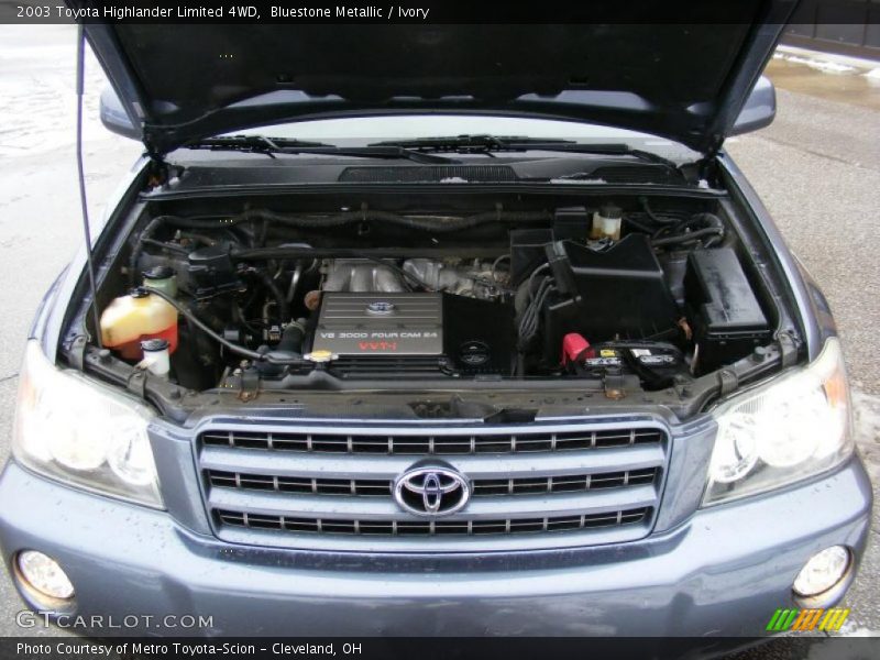 Bluestone Metallic / Ivory 2003 Toyota Highlander Limited 4WD