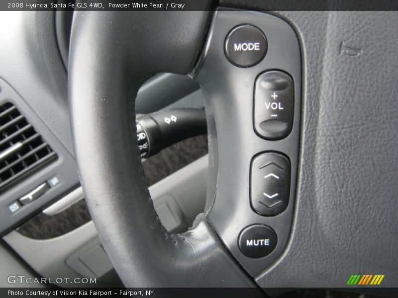 Powder White Pearl / Gray 2008 Hyundai Santa Fe GLS 4WD