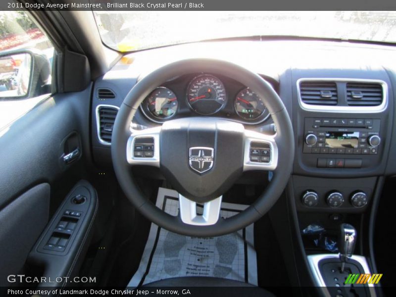 Brilliant Black Crystal Pearl / Black 2011 Dodge Avenger Mainstreet