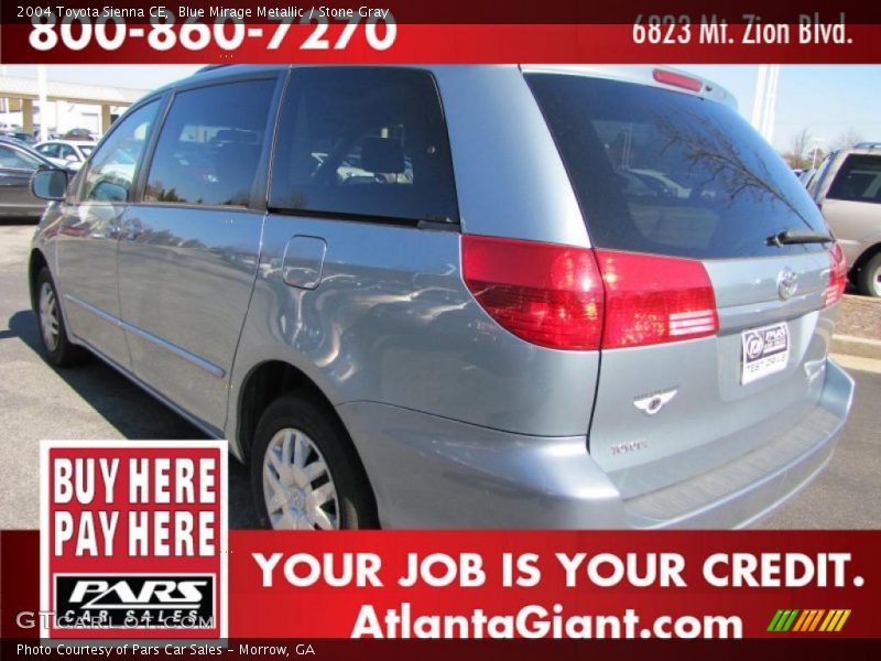 Blue Mirage Metallic / Stone Gray 2004 Toyota Sienna CE