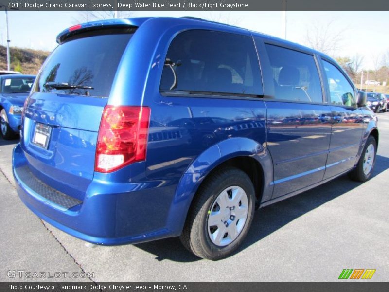 Deep Water Blue Pearl / Black/Light Graystone 2011 Dodge Grand Caravan Express
