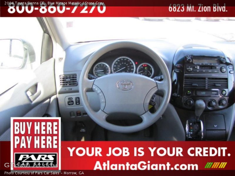 Blue Mirage Metallic / Stone Gray 2004 Toyota Sienna CE