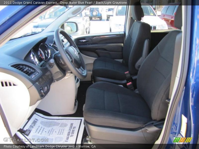 Deep Water Blue Pearl / Black/Light Graystone 2011 Dodge Grand Caravan Express