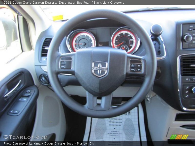 Deep Water Blue Pearl / Black/Light Graystone 2011 Dodge Grand Caravan Express