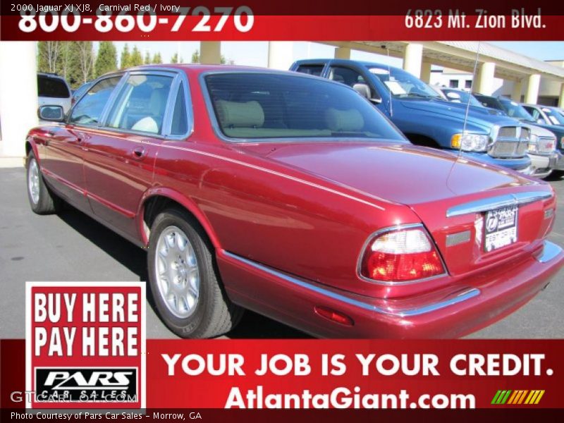 Carnival Red / Ivory 2000 Jaguar XJ XJ8