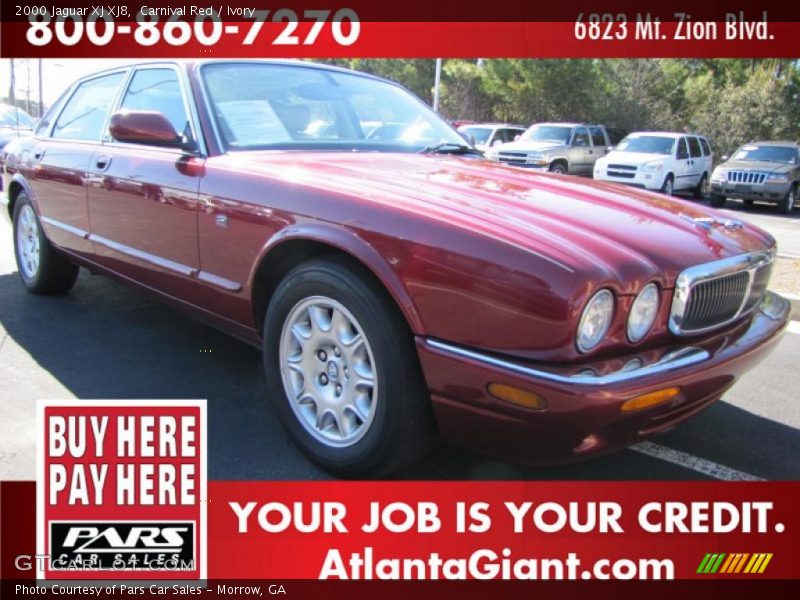 Carnival Red / Ivory 2000 Jaguar XJ XJ8