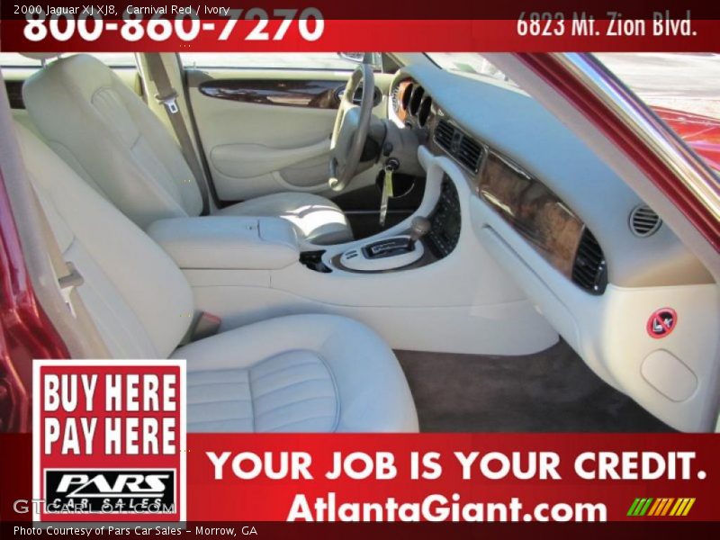 Carnival Red / Ivory 2000 Jaguar XJ XJ8