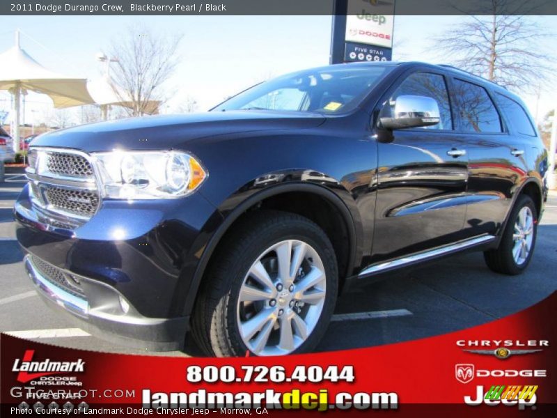 Blackberry Pearl / Black 2011 Dodge Durango Crew