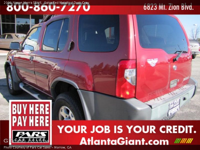Salsa Red Metallic / Dusk Gray 2001 Nissan Xterra SE V6