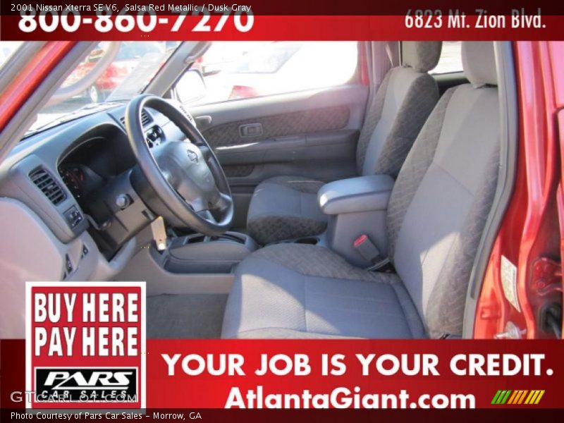 Salsa Red Metallic / Dusk Gray 2001 Nissan Xterra SE V6