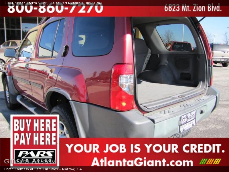 Salsa Red Metallic / Dusk Gray 2001 Nissan Xterra SE V6