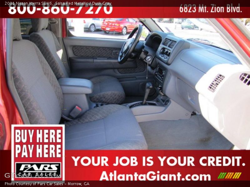 Salsa Red Metallic / Dusk Gray 2001 Nissan Xterra SE V6