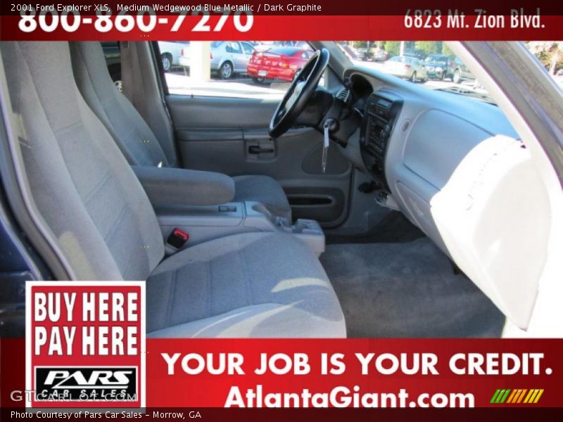 Medium Wedgewood Blue Metallic / Dark Graphite 2001 Ford Explorer XLS