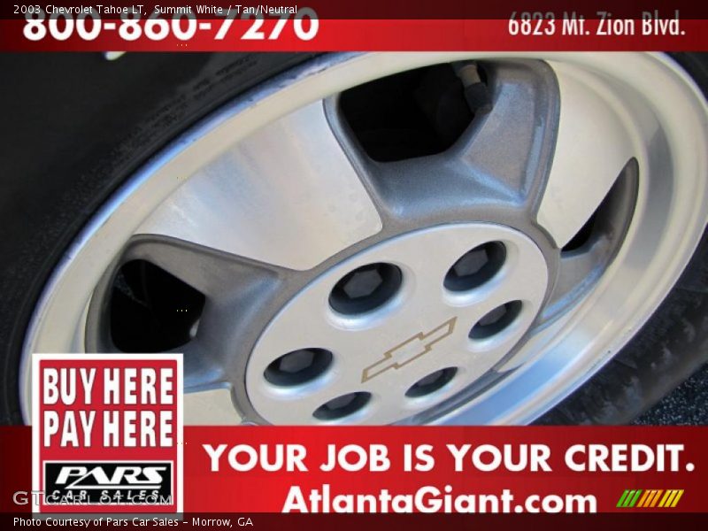 Summit White / Tan/Neutral 2003 Chevrolet Tahoe LT