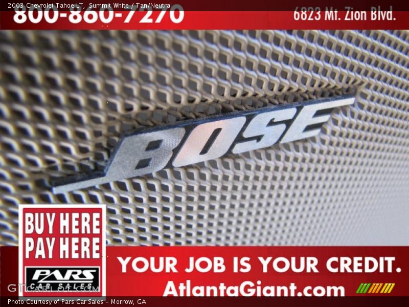 Summit White / Tan/Neutral 2003 Chevrolet Tahoe LT