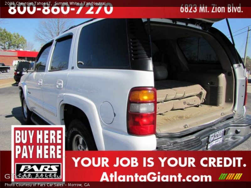 Summit White / Tan/Neutral 2003 Chevrolet Tahoe LT