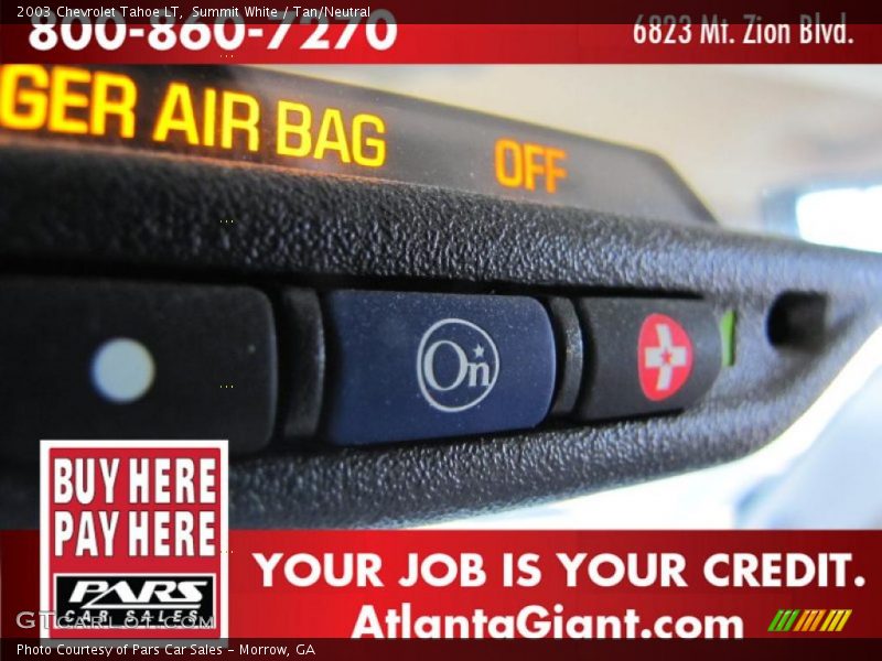 Summit White / Tan/Neutral 2003 Chevrolet Tahoe LT