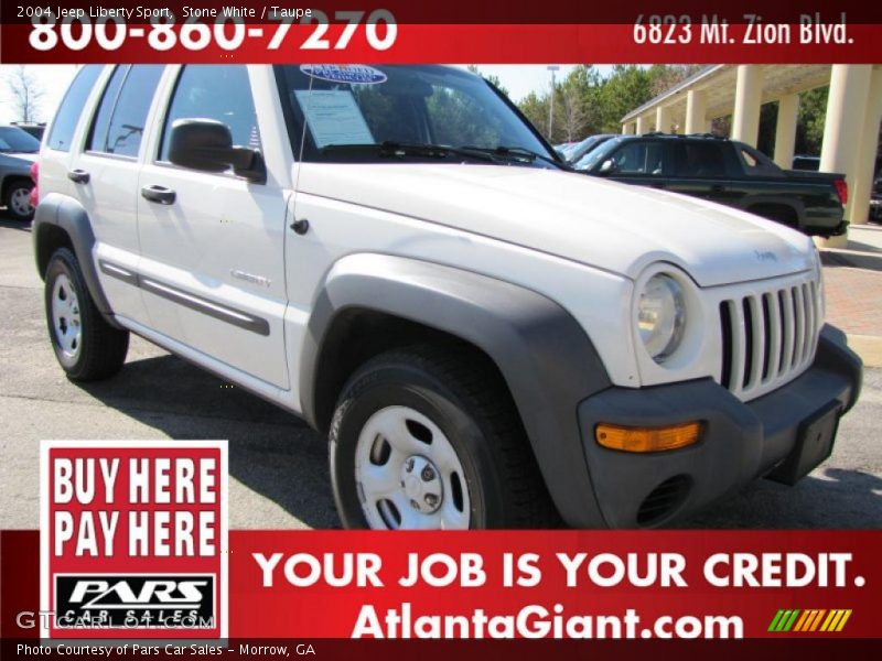 Stone White / Taupe 2004 Jeep Liberty Sport