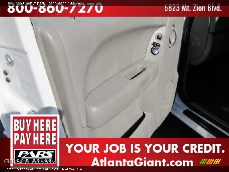 Stone White / Taupe 2004 Jeep Liberty Sport