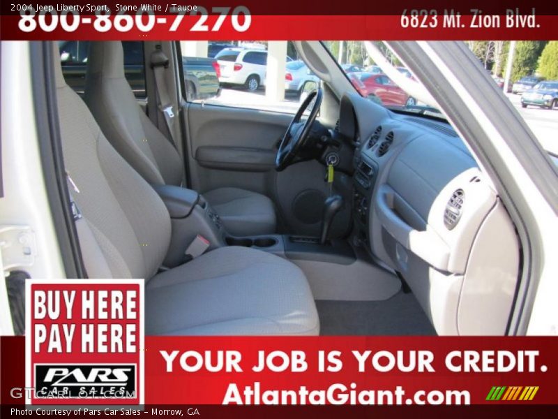 Stone White / Taupe 2004 Jeep Liberty Sport