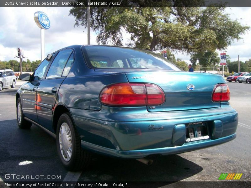 Dark Tropic Teal Metallic / Gray 2002 Chevrolet Malibu Sedan