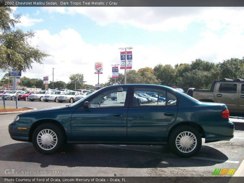 Dark Tropic Teal Metallic / Gray 2002 Chevrolet Malibu Sedan
