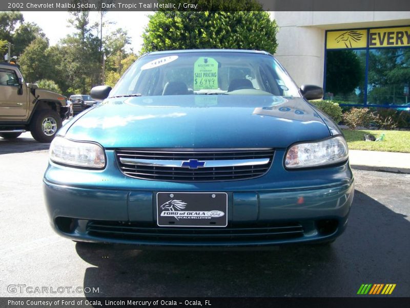 Dark Tropic Teal Metallic / Gray 2002 Chevrolet Malibu Sedan