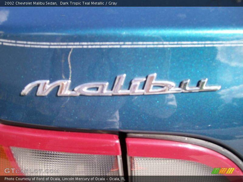 Dark Tropic Teal Metallic / Gray 2002 Chevrolet Malibu Sedan