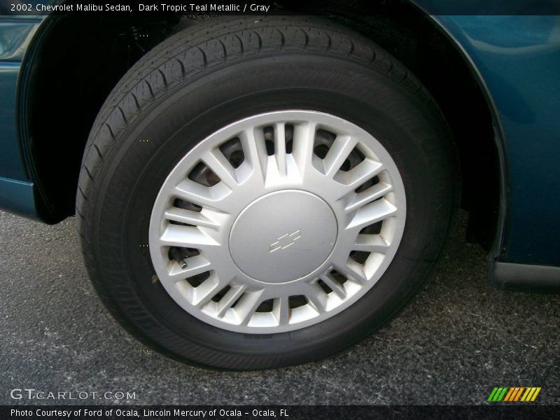 Dark Tropic Teal Metallic / Gray 2002 Chevrolet Malibu Sedan