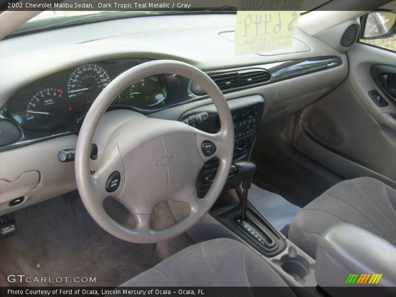 Dark Tropic Teal Metallic / Gray 2002 Chevrolet Malibu Sedan