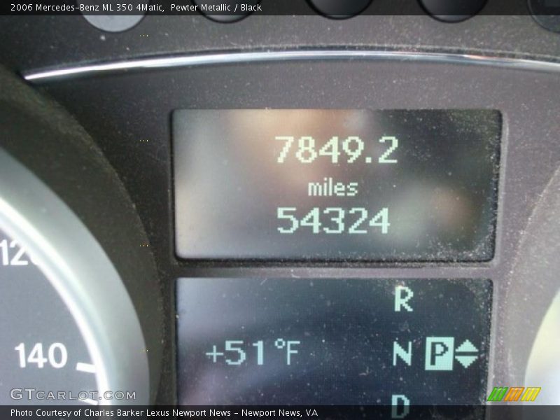 Pewter Metallic / Black 2006 Mercedes-Benz ML 350 4Matic