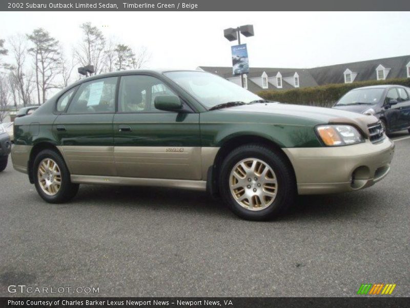 Timberline Green / Beige 2002 Subaru Outback Limited Sedan
