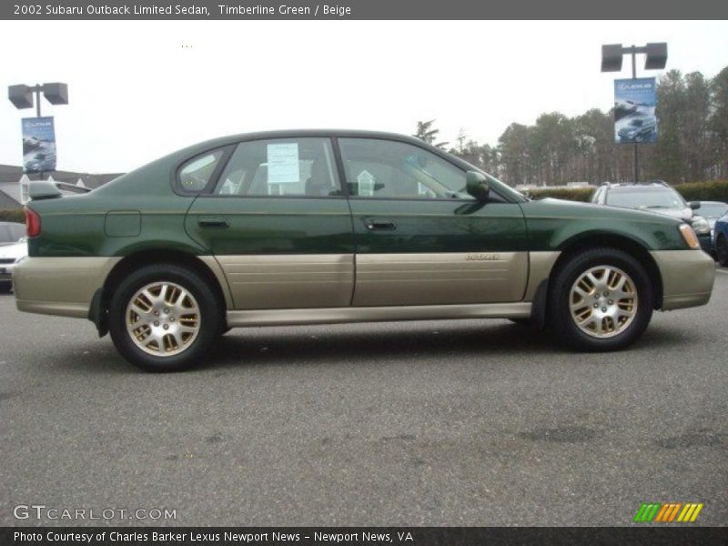 Timberline Green / Beige 2002 Subaru Outback Limited Sedan