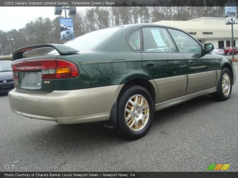 Timberline Green / Beige 2002 Subaru Outback Limited Sedan
