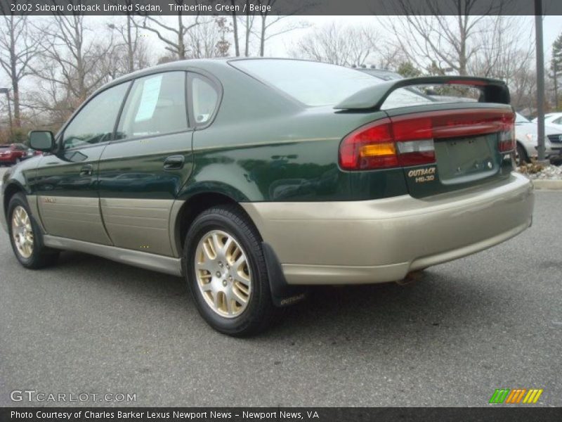 Timberline Green / Beige 2002 Subaru Outback Limited Sedan