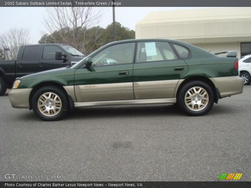 Timberline Green / Beige 2002 Subaru Outback Limited Sedan