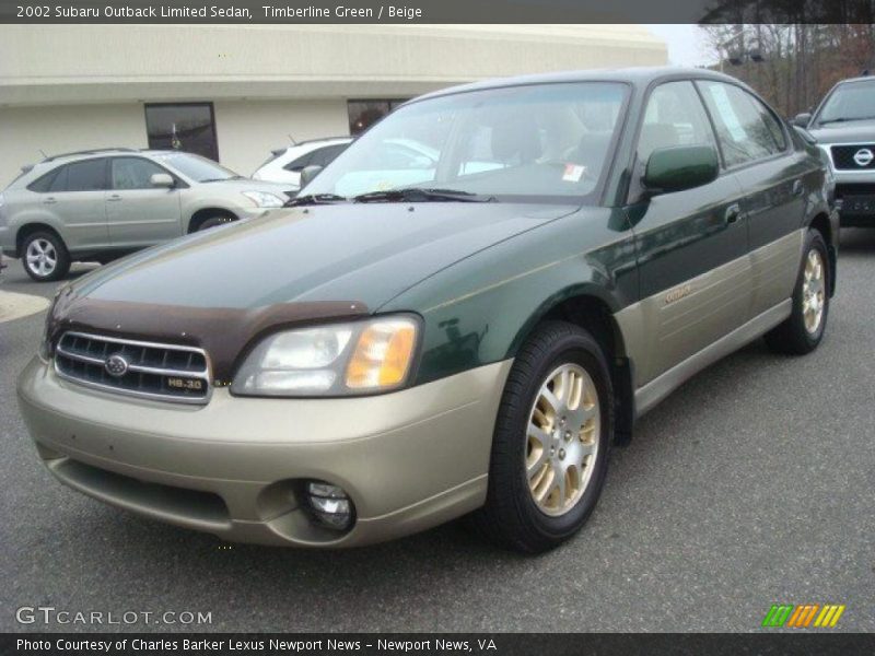 Timberline Green / Beige 2002 Subaru Outback Limited Sedan