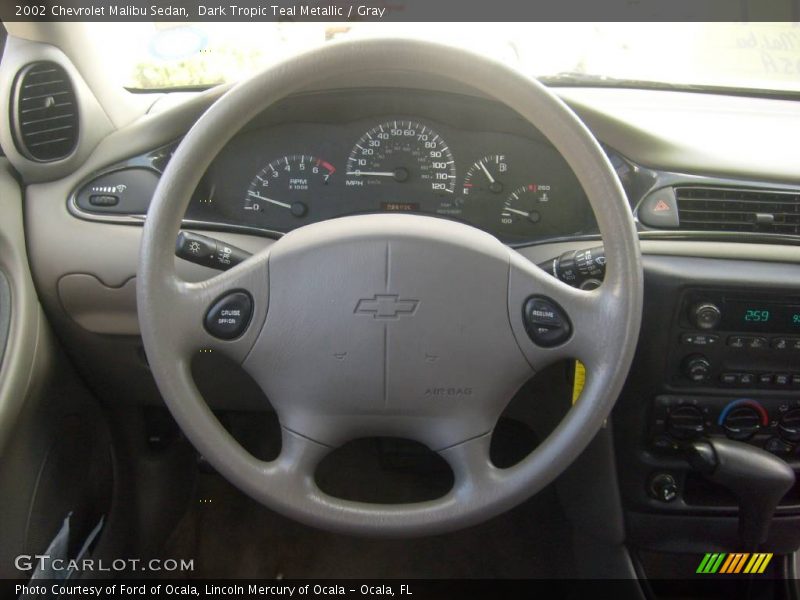 Dark Tropic Teal Metallic / Gray 2002 Chevrolet Malibu Sedan