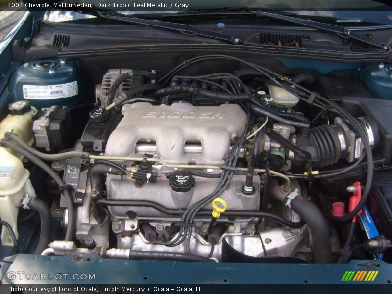 Dark Tropic Teal Metallic / Gray 2002 Chevrolet Malibu Sedan