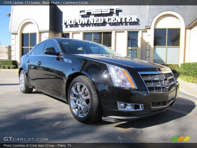 Black Raven / Cashmere/Cocoa 2008 Cadillac CTS Sedan