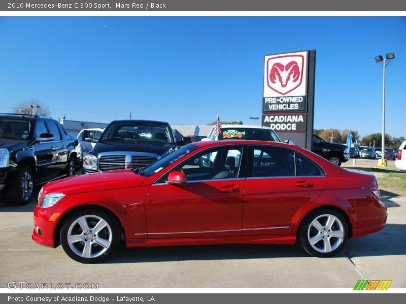 Mars Red / Black 2010 Mercedes-Benz C 300 Sport