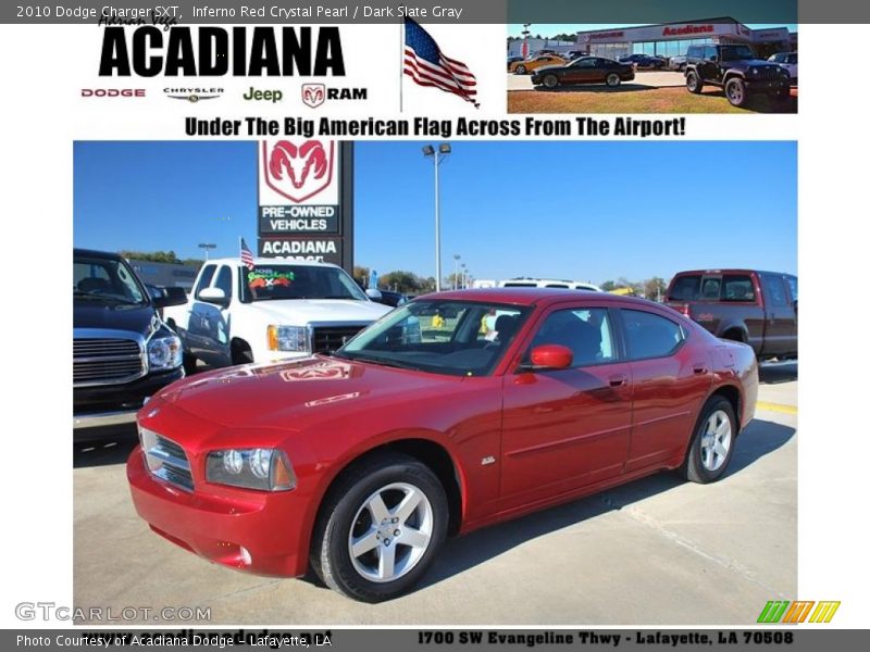Inferno Red Crystal Pearl / Dark Slate Gray 2010 Dodge Charger SXT