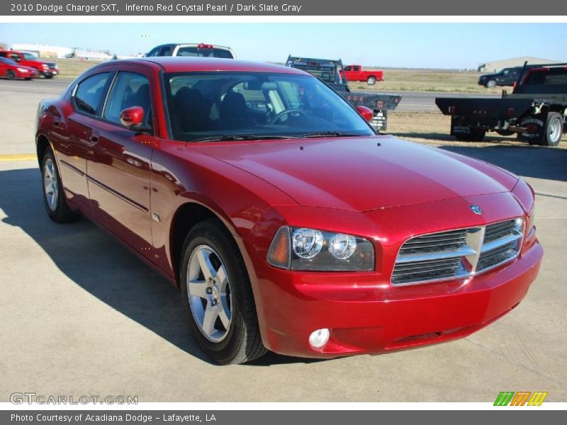 Inferno Red Crystal Pearl / Dark Slate Gray 2010 Dodge Charger SXT