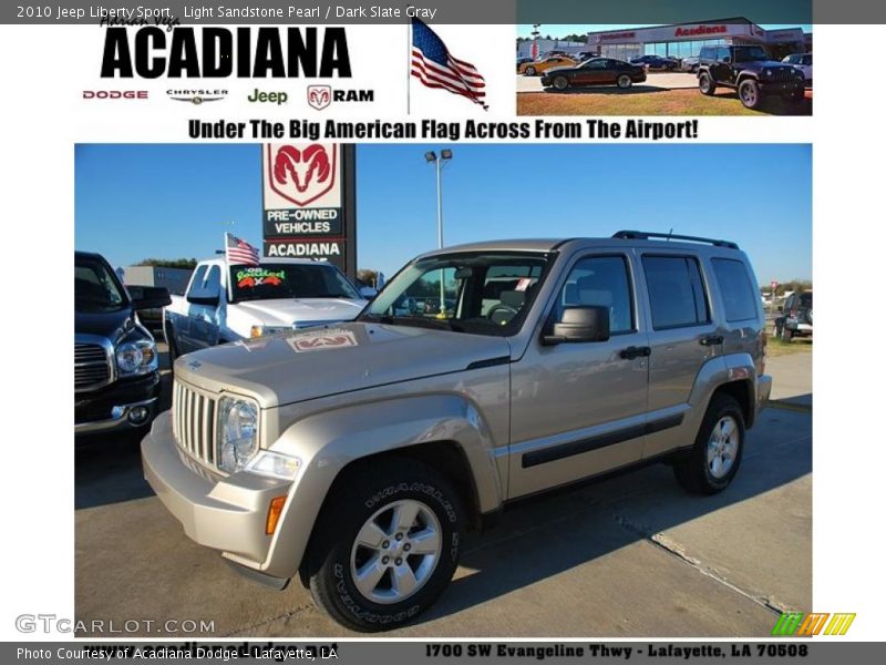 Light Sandstone Pearl / Dark Slate Gray 2010 Jeep Liberty Sport