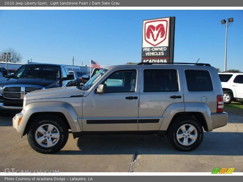 Light Sandstone Pearl / Dark Slate Gray 2010 Jeep Liberty Sport