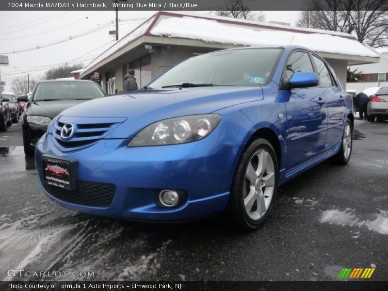 Winning Blue Mica / Black/Blue 2004 Mazda MAZDA3 s Hatchback