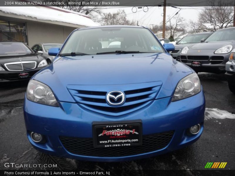 Winning Blue Mica / Black/Blue 2004 Mazda MAZDA3 s Hatchback